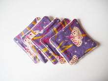 Purple Moth Print Reusable Makeup Wipes