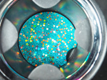 Turquoise Holographic Cup Holder Inserts - 7.3cm