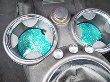 Turquoise Holographic Cup Holder Inserts - 7.3cm