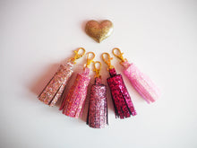 Orange Glitter Tassel Keychain | Tassel Keychain Set | Suki Sabur