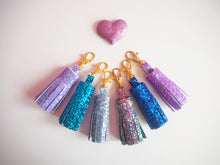 Orange Glitter Tassel Keychain | Tassel Keychain Set | Suki Sabur
