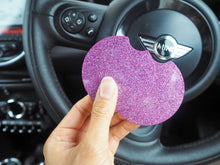 Pink Rainbow Glitter Car Coasters