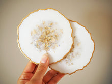 iridescent geode coaster set
