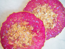 Iridescent Geode Resin Coaster Set