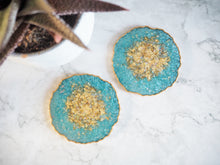Blue Resin Coasters | Geode Resin Coasters | Suki Sabur