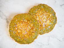 Light Green Resin Coasters Handmade