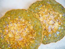 Light Green Geode Resin Coasters Set Of 4