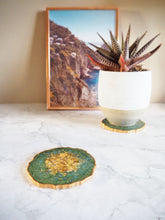 Green Resin Coaster | Green Geode Coasters | Suki Sabur