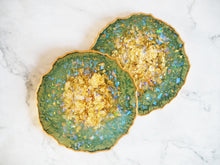 Green Resin Coaster | Green Geode Coasters | Suki Sabur