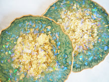 Green Resin Coaster | Green Geode Coasters | Suki Sabur