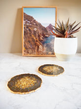 Geode Resin Coaster Set In Khaki