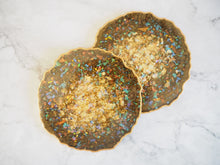 Iridescent Geode Resin Coaster Set