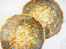 Gold Geode Resin Coasters Handmade