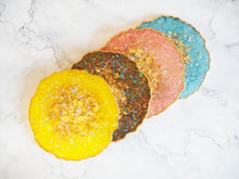 Sparkly Yellow Geode Coasters