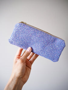 This sparkly handmade lilac glasses case is perfect for storing your favourite pair of sunnies or taking them on your travels!