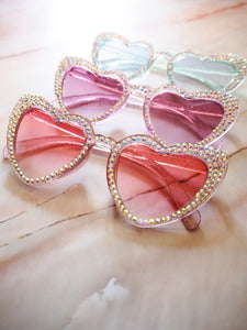 Sparkly Diamanté Heart Sunglasses