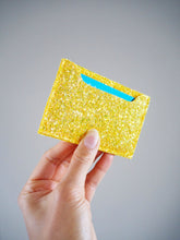 Sparkly Yellow Oyster Card Holder