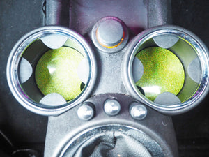 green glitter car accessories