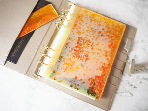 sparkly sequin A5 planner dashboard