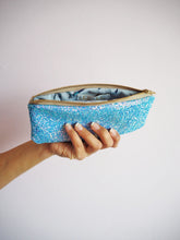 Sea Blue Glitter Sunglasses Case | Blue Sunglasses Case | Suki Sabur