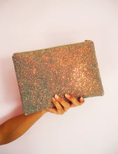 Grey Glitter Clutch Bag | Rose Gold Glitter Bag | Suki Sabur