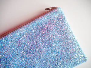 sparkly blue coin purse