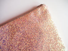 pastel pink glitter purse