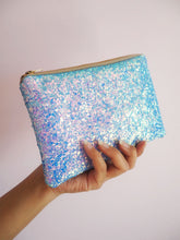 Sparkly Blue Cosmetic Bag