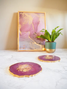 Handmade Purple Coasters | Berry Purple Coasters | Suki Sabur