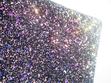 sparkly iridescent black makeup bag