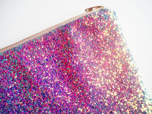 Rainbow Glitter Cosmetic Bag