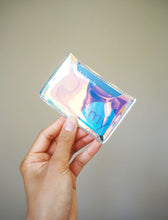 holographic purple sequin card case