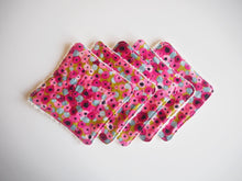 pink floral print cotton wipes
