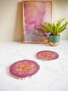 Rose Gold Coasters | Handmade Berry Coasters | Suki Sabur