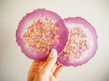 Sparkly Rose Gold Resin Coasters