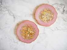 Pastel Pink Geode Resin Coaster Set - Light Pink Geode Resin Coaster Set - Handmade Resin Coasters - Sparkly Pink Coasters Handmade