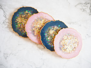 Geode Resin Coaster Set