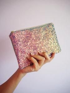 Purple Glitter Cosmetic Bag