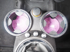 sparkly pink car coasters