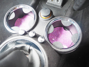 pink glitter car cup holders