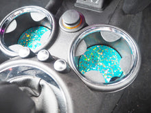 Turquoise Holographic Cup Holder Inserts - 7.3cm