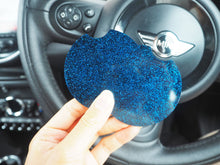 blue glitter car coasters