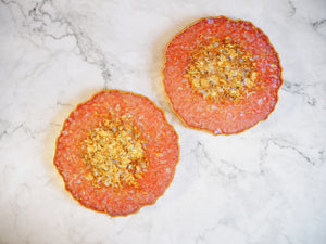 Iridescent Geode Resin Coasters In Peach