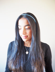 Blue Glitter Headband For Girls