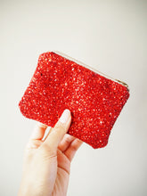 Red Glitter Coin Purse